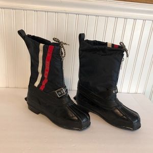 Steel Shank Toe Boots Boys Sz 5 Navy Red White Str